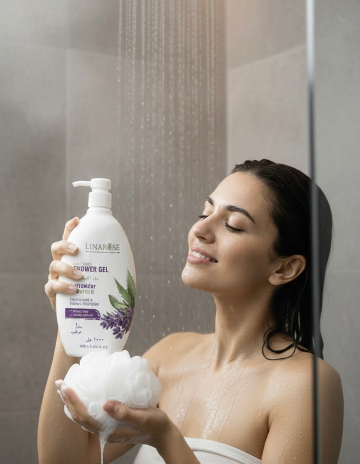 Lina rose shower gel collection