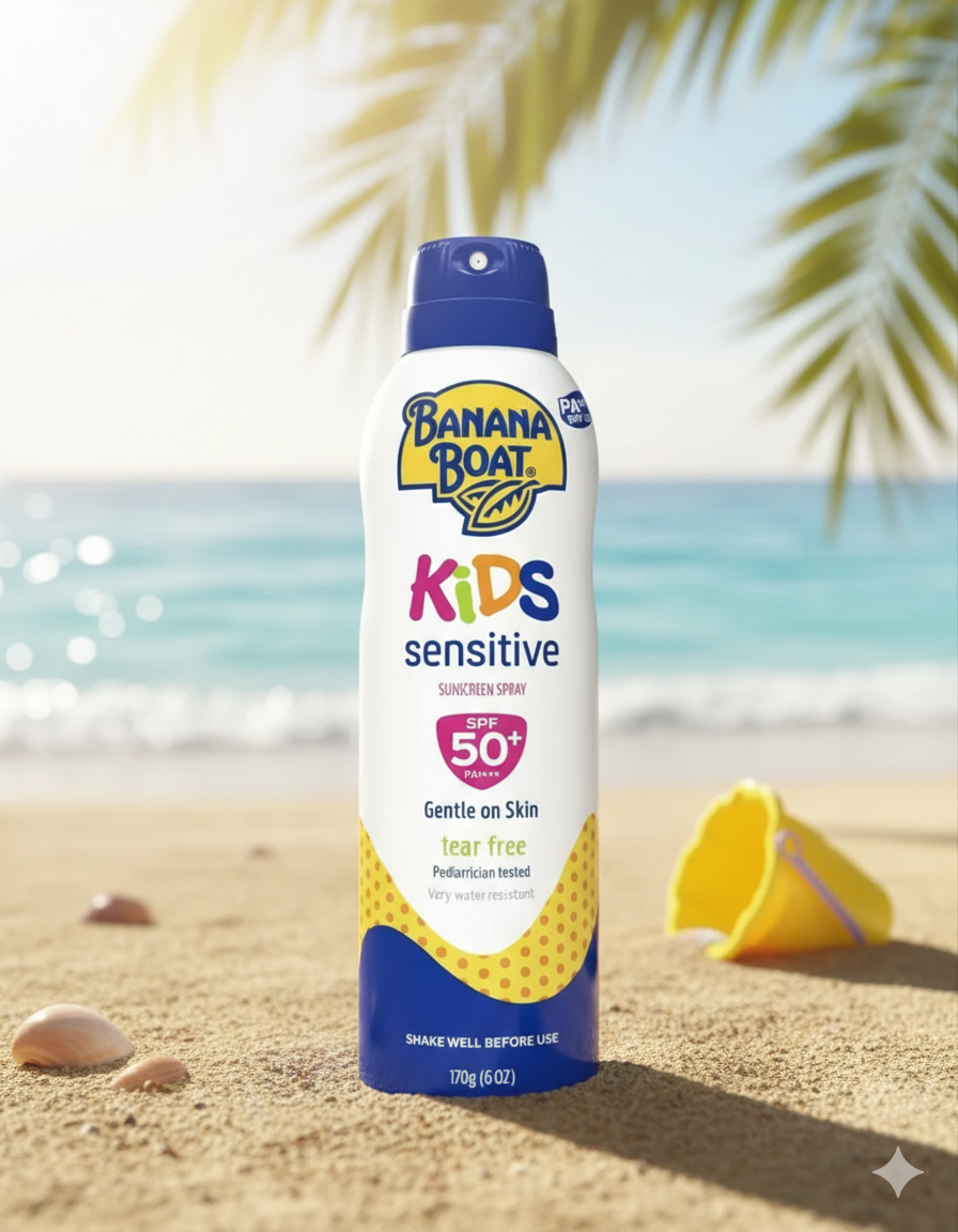 Banana Boat Kids Sensitive Sunscreen Spray SPF 50+ (170g)