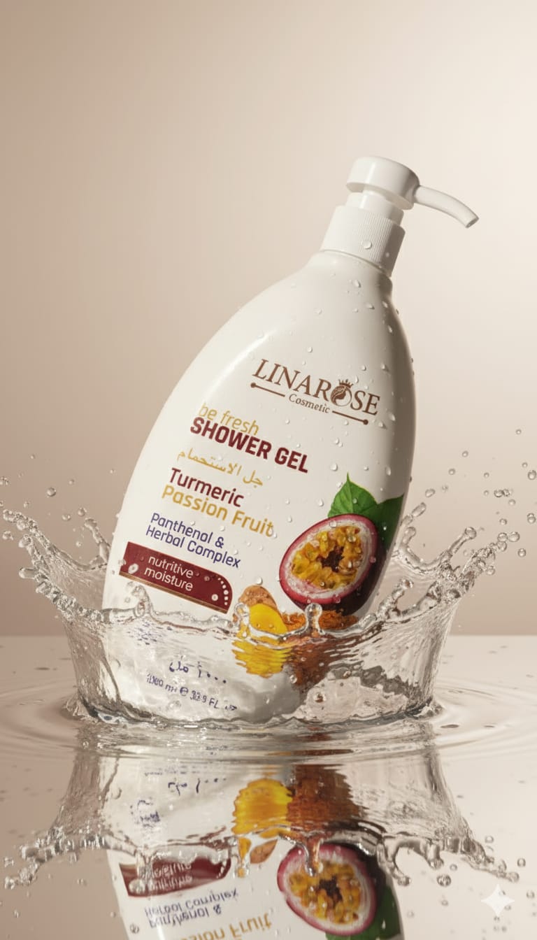 LINA ROSE SHOWER GEL TURMERIC & PASSION FRUIT 1000ML