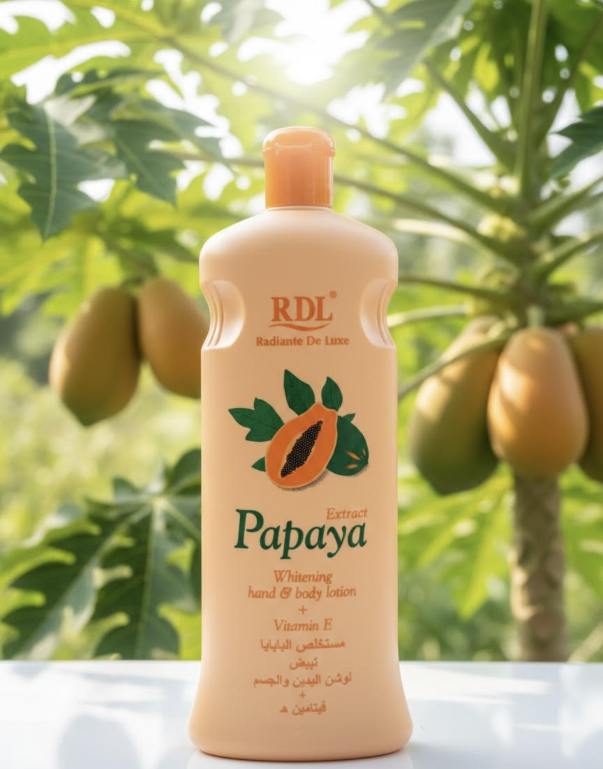 RDL Papaya Whitening Hand & Body Lotion + Vitamin E (600ml)